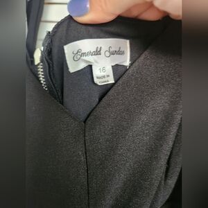 Floor length black dress